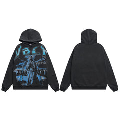 Vale Forever Return of Vale Statue of Liberty Graphic Vintage Wash Hoodie