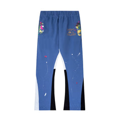 GALLERY DEPT DEPT DE LA GALERIE PAINT SPLATTER FLARE SWEATPANTS BLACK
