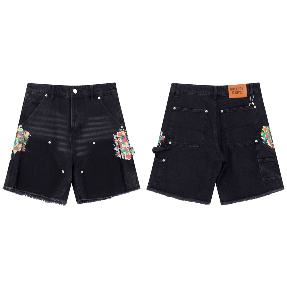 GALLERY DEPT PAINT PRINT CARPENTER DENIM SHORTS