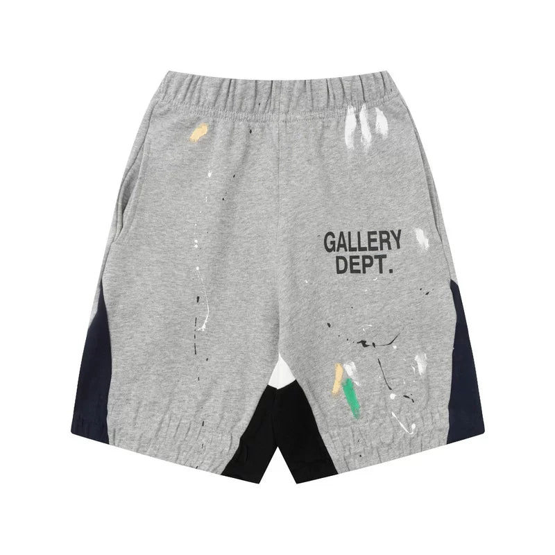 GALLERY DEPT PAINT SPLATTER PRINT HEATHER GRAY SHORTS