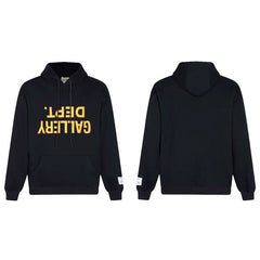 GALLERY DEPT REVERSED GOLD LOGO HOODIE BLACK