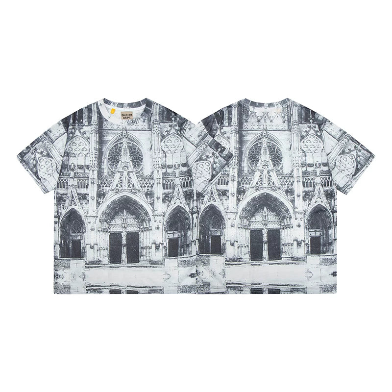 Gallery Dept Gothic Cathedral All‑Over Print Short Sleeve Tee