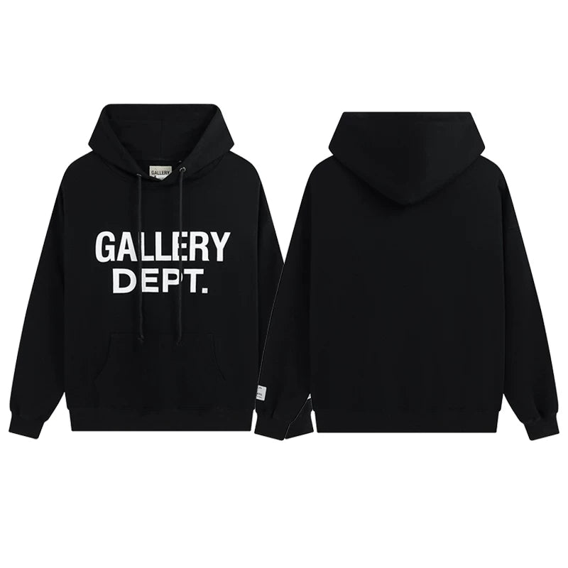 GALLERY DEPT FRONT LOGO HOODIE BLACK