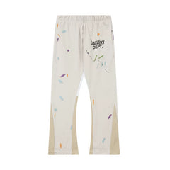 GALLERY DEPT PAINT SPLATTER FLARE SWEATPANTS BEIGE