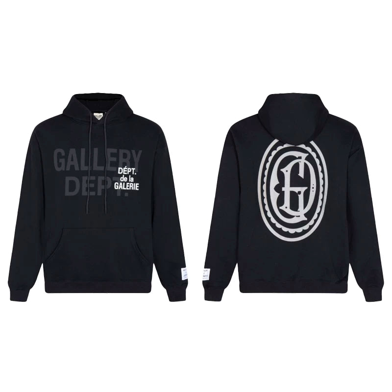 GALLERY DEPT GD MONOGRAM HOODIE BLACK