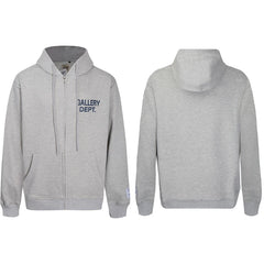 GALLERY DEPT LOGO ZIP UP HOODIE BLACK