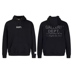 GALLERY DEPT HOLLYWOOD CA GOLD LOGO HOODIE BLACK