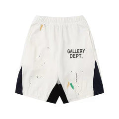 GALLERY DEPT PAINT SPLATTER PRINT COTTON SHORTS