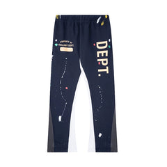 GALLERY DEPT PROPERTY OF PAINT SPLATTER FLARE SWEATPANTS NAVY
