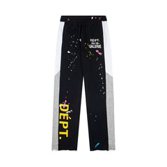 GALLERY DEPT DÉPT DE LA GALERIE PAINT SPLATTER TRACK PANTS WHITE