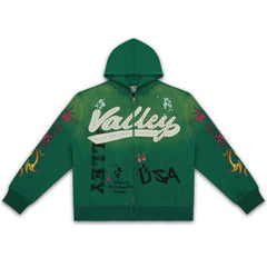 Vale Forever Valley & USA Graphic Vintage Wash Full-Zip Hoodie