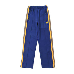 NEEDLES GOLD BUTTERFLY EMBROIDERY ROYAL BLUE TRACK PANTS