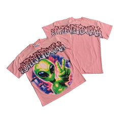 Duaa Alien Graphic Oversized Short Sleeve T-Shirt