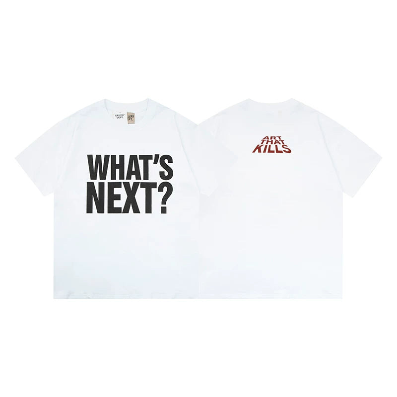 Vlone Fog Gallery DEPT American Printing Short Sleeve Vintage Loose Retro Make Old Gao Street T -shirt (95)