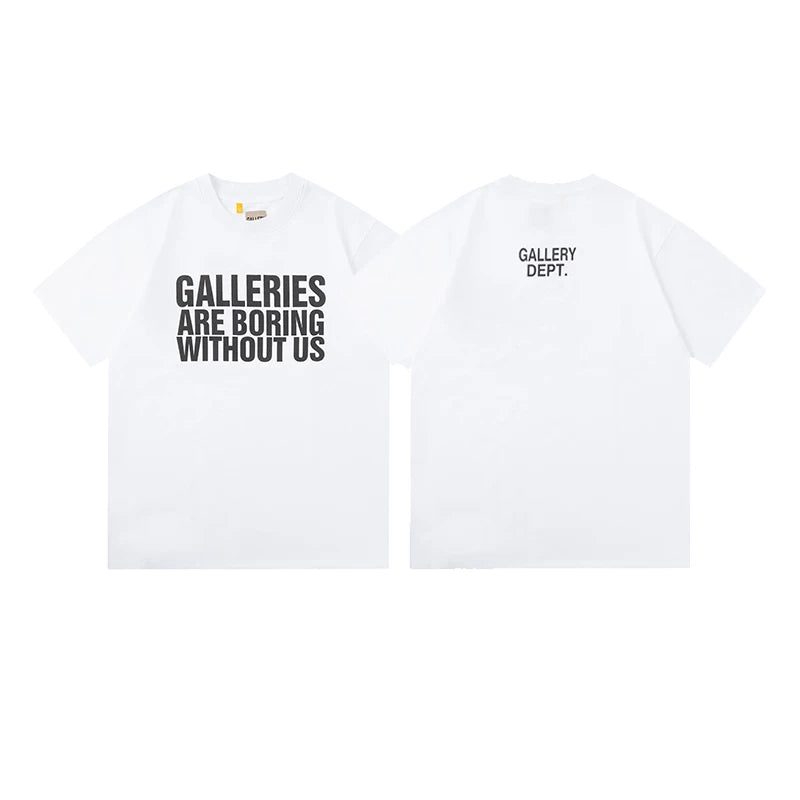 Vlone Fog Gallery DEPT American Printing Short Sleeve Vintage Loose Retro Make Old Gao Street T -shirt (95)