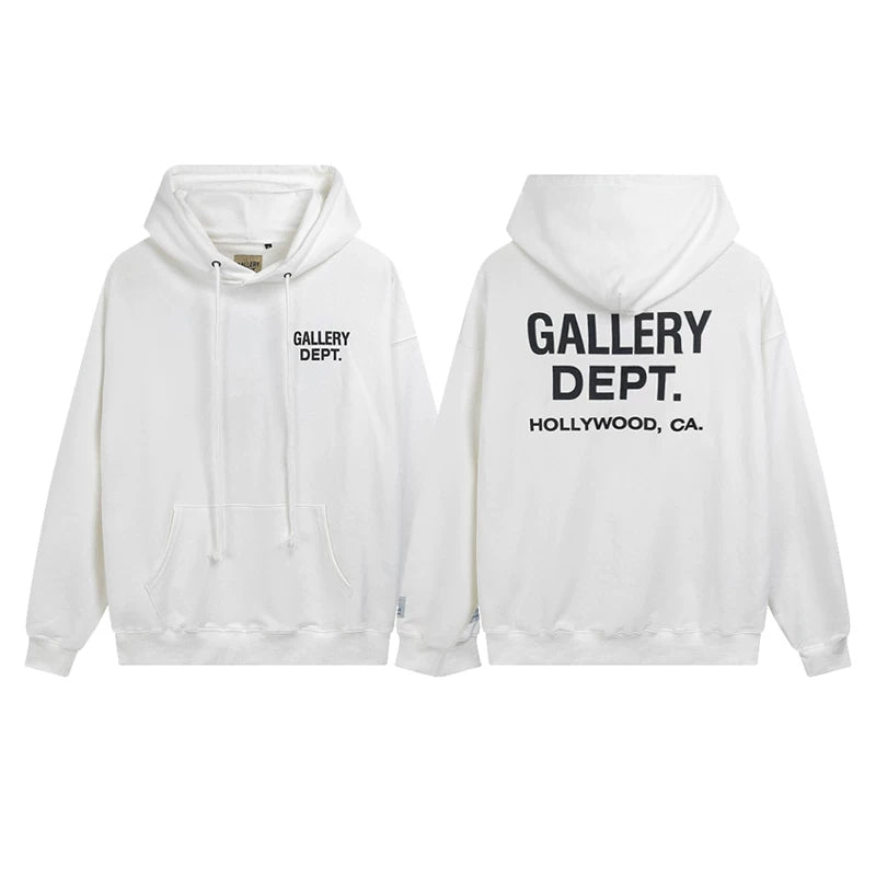 GALLERY DEPT HOLLYWOOD CA LOGO HOODIE BLACK