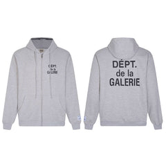 GALLERY DEPT DEPT DE LA GALERIE ZIP‑UP HOODIE BLACK