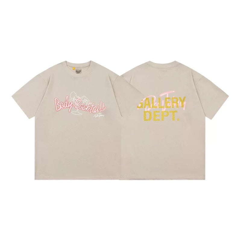 Vlone Fog Gallery DEPT American Printing Short Sleeve Vintage Loose Retro Make Old Gao Street T -shirt (91)