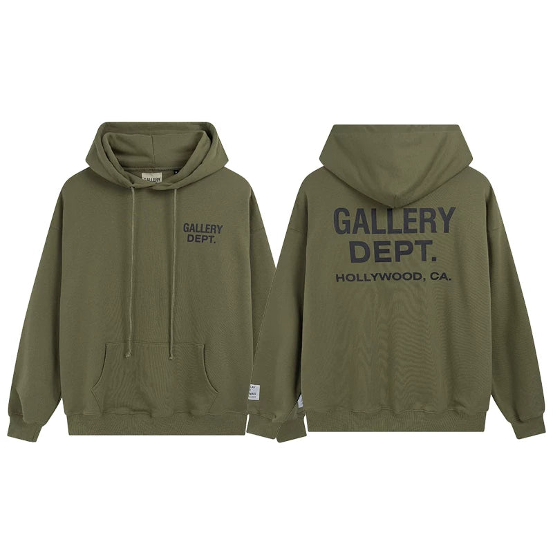 GALLERY DEPT HOLLYWOOD CA LOGO HOODIE BLACK