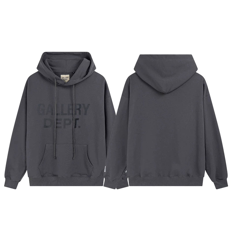 GALLERY DEPT FRONT LOGO HOODIE BLACK