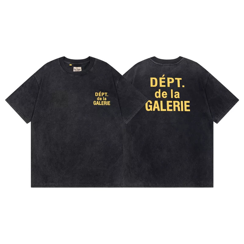 Vlone Fog Gallery DEPT American Printing Short Sleeve Vintage Loose Retro Make Old Gao Street T -shirt (94)