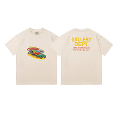 GALLERY DEPT CAR SHOW GRAPHIC CREAM SHORT SLEEVE TEE