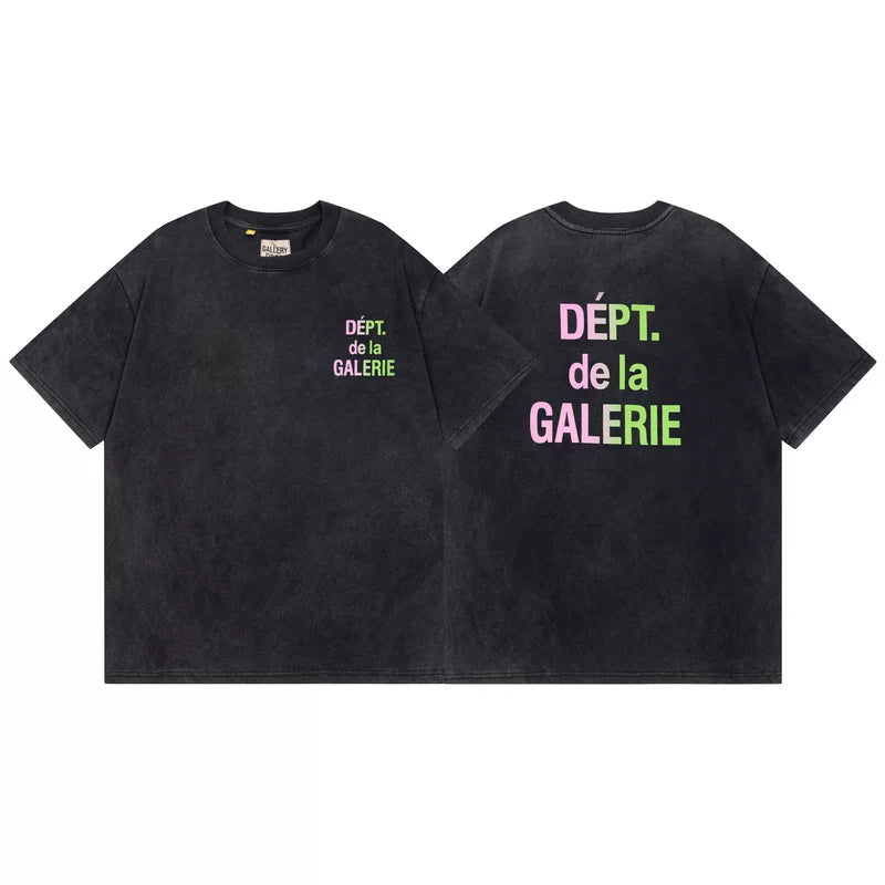 Vlone Fog Gallery DEPT American Printing Short Sleeve Vintage Loose Retro Make Old Gao Street T -shirt (91)