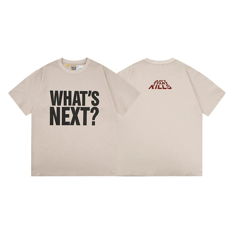 Vlone Fog Gallery DEPT American Printing Short Sleeve Vintage Loose Retro Make Old Gao Street T -shirt (91)