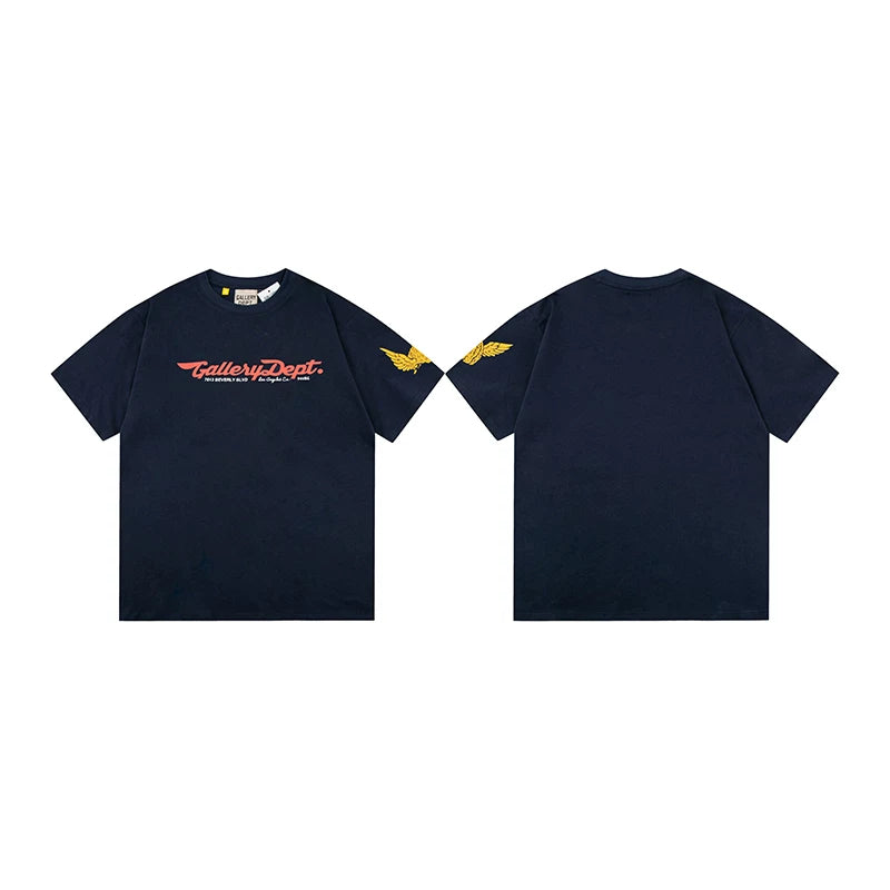 Vlone Fog Gallery DEPT American Printing Short Sleeve Vintage Loose Retro Make Old Gao Street T -shirt (91)