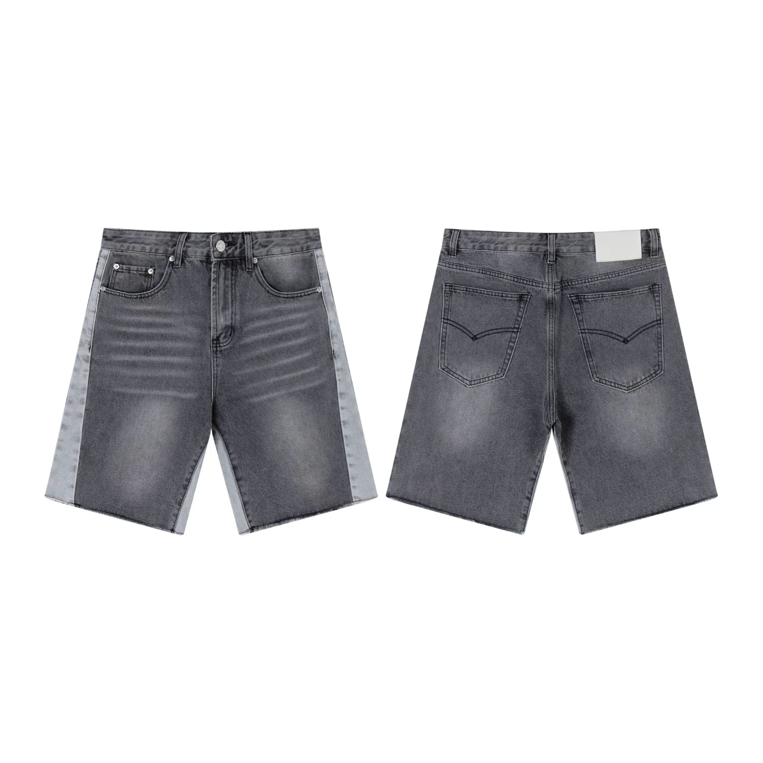 GALLERY DEPT GREY PANELED DENIM JORT SHORTS