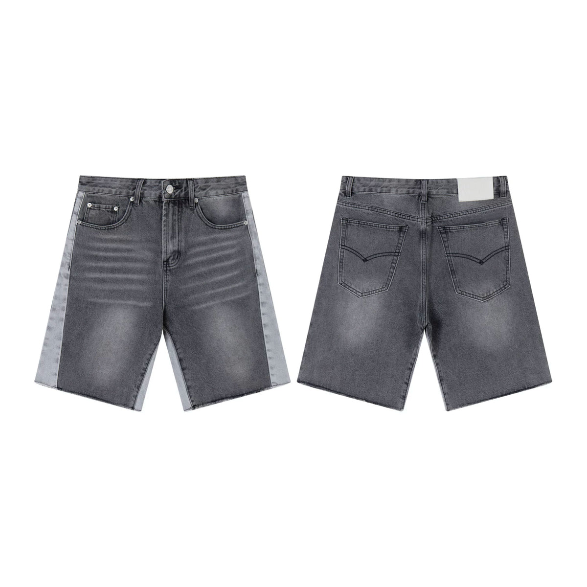 GALLERY DEPT GREY PANELED DENIM JORT SHORTS