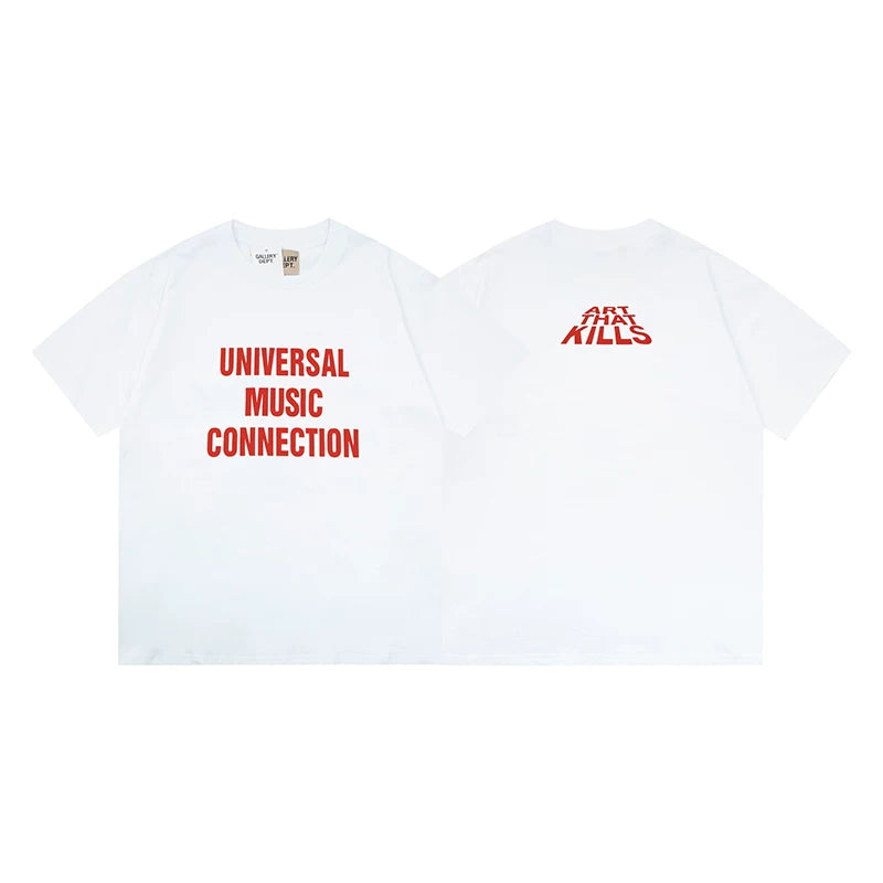 Vlone Fog Gallery DEPT American Printing Short Sleeve Vintage Loose Retro Make Old Gao Street T -shirt (94)