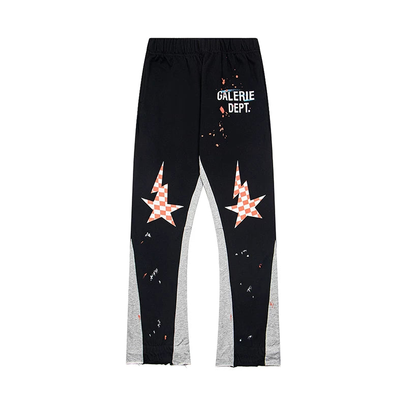 GALLERY DEPT GALERIE DEPT STAR CHECKER FLARE SWEATPANTS Grey