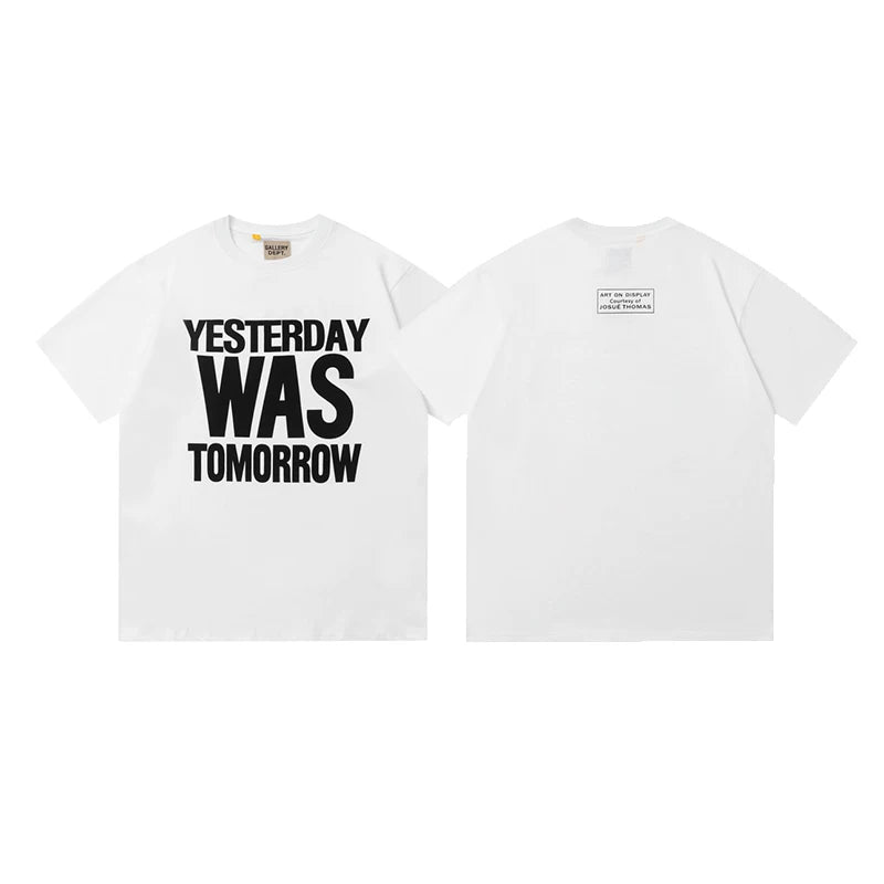 Vlone Fog Gallery DEPT American Printing Short Sleeve Vintage Loose Retro Make Old Gao Street T -shirt (91)
