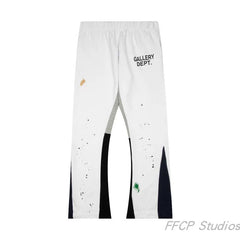 GALLERY DEPT PAINT SPLATTER FLARE SWEATPANTS WHITE