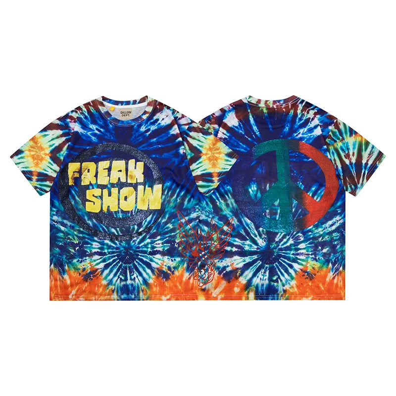 Vlone Fog Gallery DEPT American Printing Short Sleeve Vintage Loose Retro Make Old Gao Street T -shirt (94)