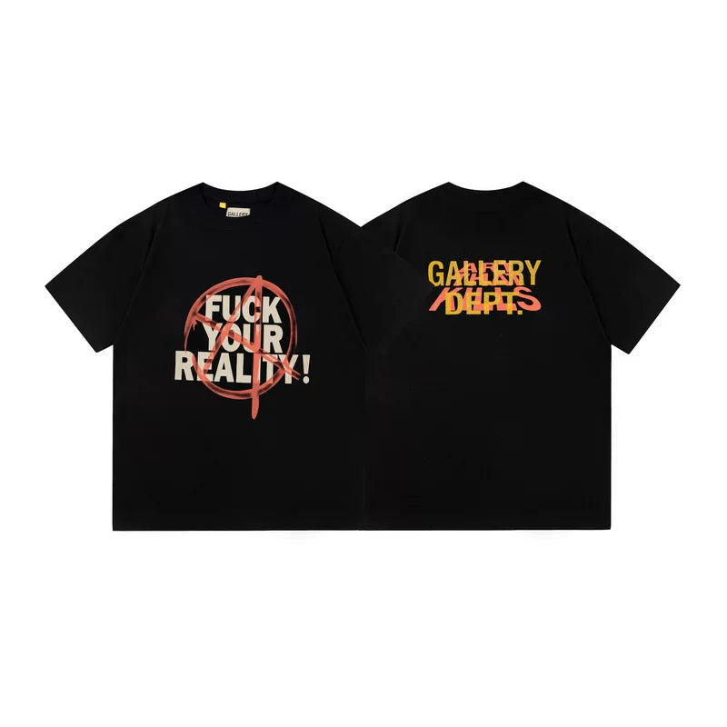 Vlone Fog Gallery DEPT American Printing Short Sleeve Vintage Loose Retro Make Old Gao Street T -shirt (95)