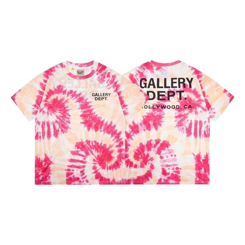 Vlone Fog Gallery DEPT American Printing Short Sleeve Vintage Loose Retro Make Old Gao Street T -shirt (94)