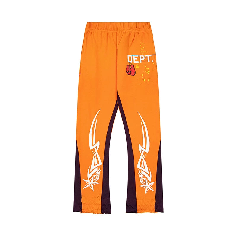 GALLERY DEPT BOXING GLOVE TRIBAL FLARE SWEATPANTS HEATHER GREY