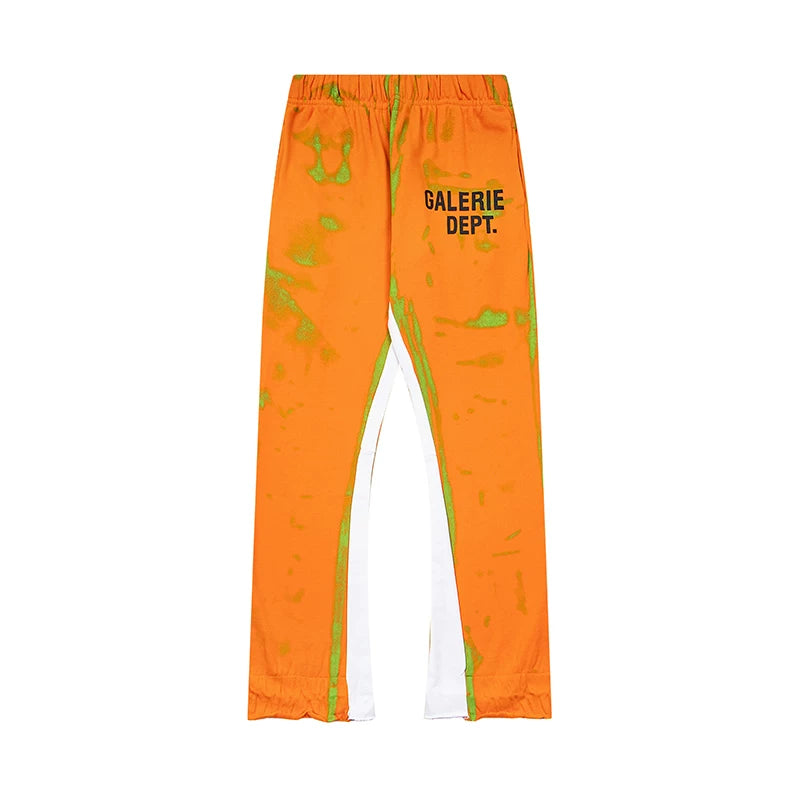 GALLERY DEPT GALERIE DEPT TIE‑DYE FLARE SWEATPANTS BLUE GREEN
