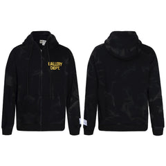 GALLERY DEPT TIE DYE ZIP UP HOODIE NAVY