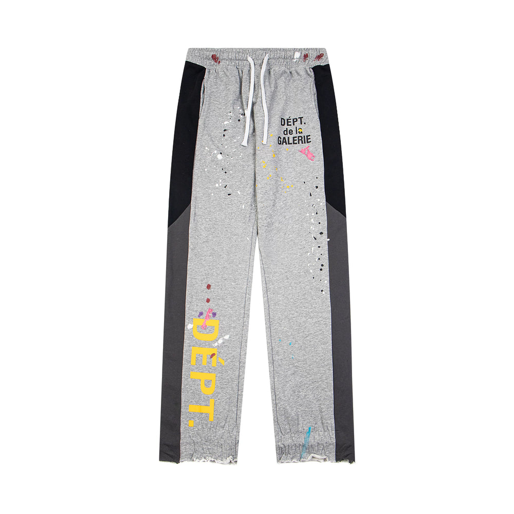 GALLERY DEPT DÉPT DE LA GALERIE PAINT SPLATTER TRACK PANTS WHITE