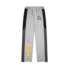 GALLERY DEPT DÉPT DE LA GALERIE PAINT SPLATTER TRACK PANTS WHITE