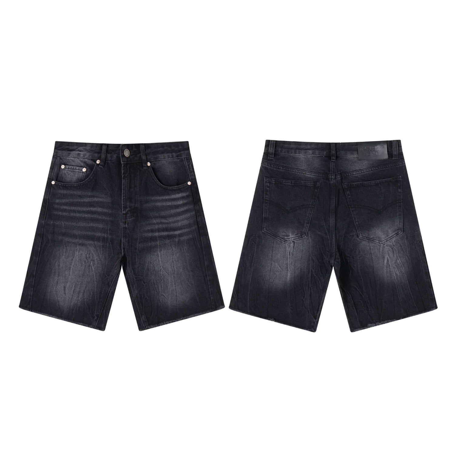 GALLERY DEPT WASHED BLACK DENIM JORT SHORTS