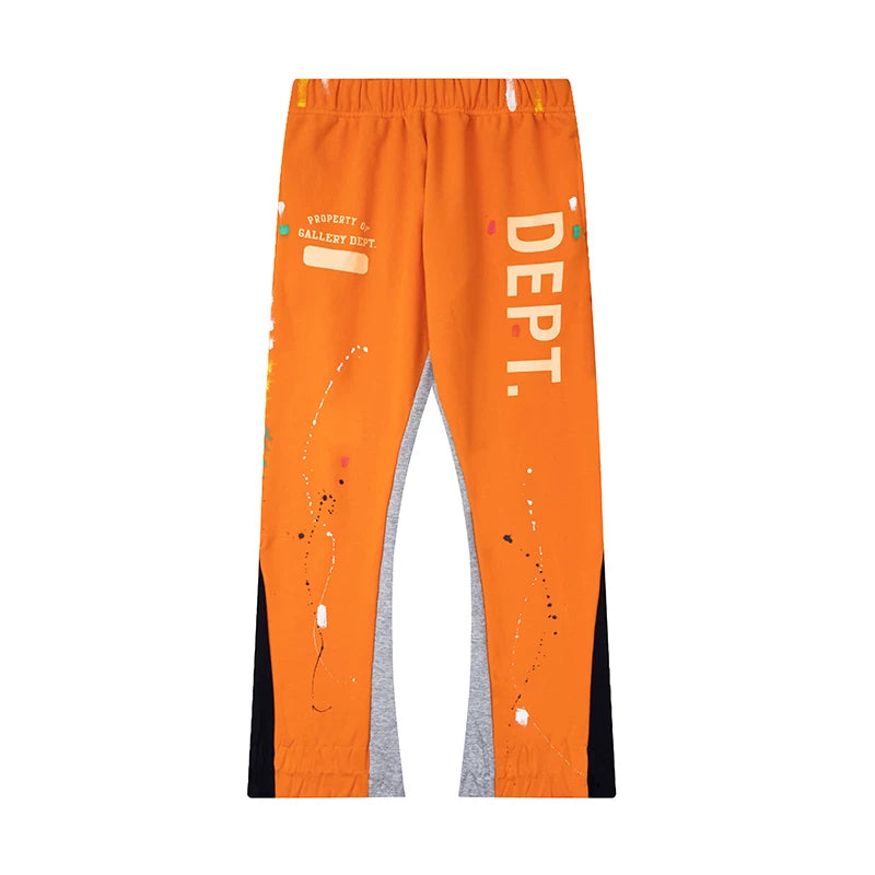 GALLERY DEPT PROPERTY OF PAINT SPLATTER FLARE SWEATPANTS NAVY