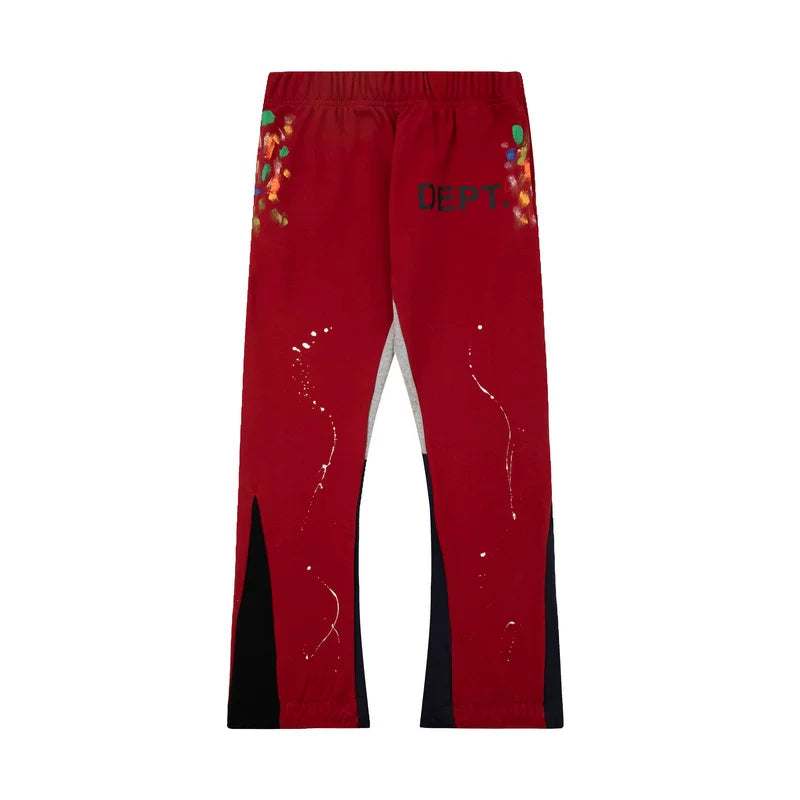 GALLERY DEPT PAINT SPLATTER FLARE SWEATPANTS NAVY
