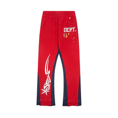 GALLERY DEPT BOXING GLOVE TRIBAL FLARE SWEATPANTS HEATHER GREY