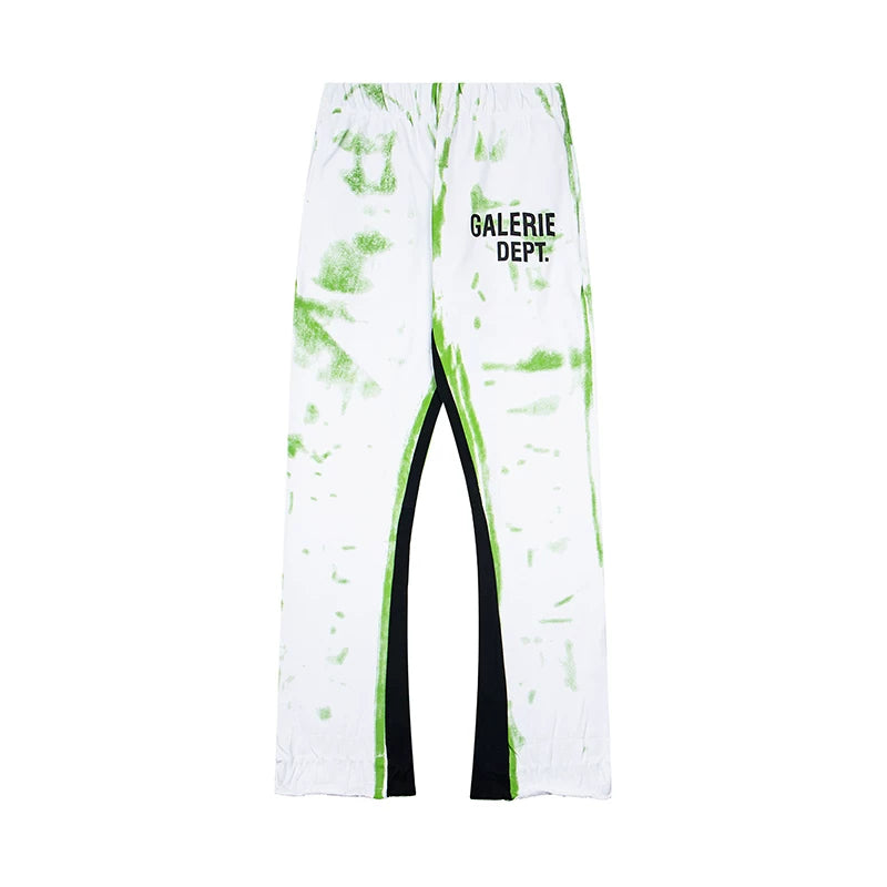 GALLERY DEPT GALERIE DEPT TIE‑DYE FLARE SWEATPANTS BLUE GREEN