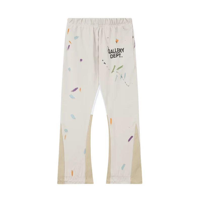 GALLERY DEPT PAINT SPLATTER FLARE SWEATPANTS BEIGE