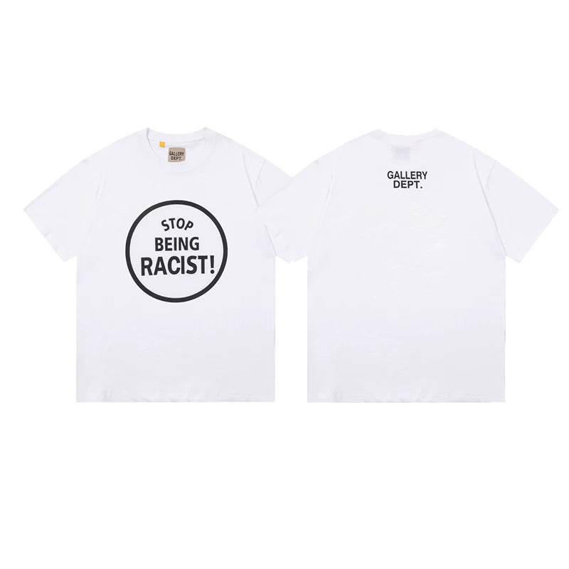 Vlone Fog Gallery DEPT American Printing Short Sleeve Vintage Loose Retro Make Old Gao Street T -shirt (91)